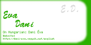 eva dani business card